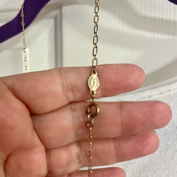 VINTAGE Catherine Popesco La Vie Parisienne long crystal pendant medallion aqua - Picture 3 of 3